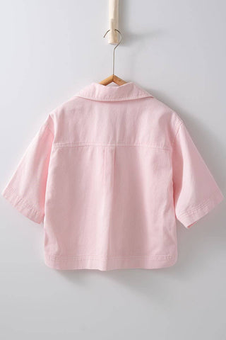 Pastel Collared Camp Shirt : ICE BLUE