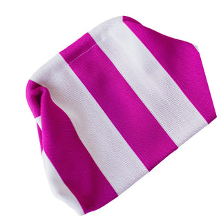 Striped Tile Bag: Magenta/White