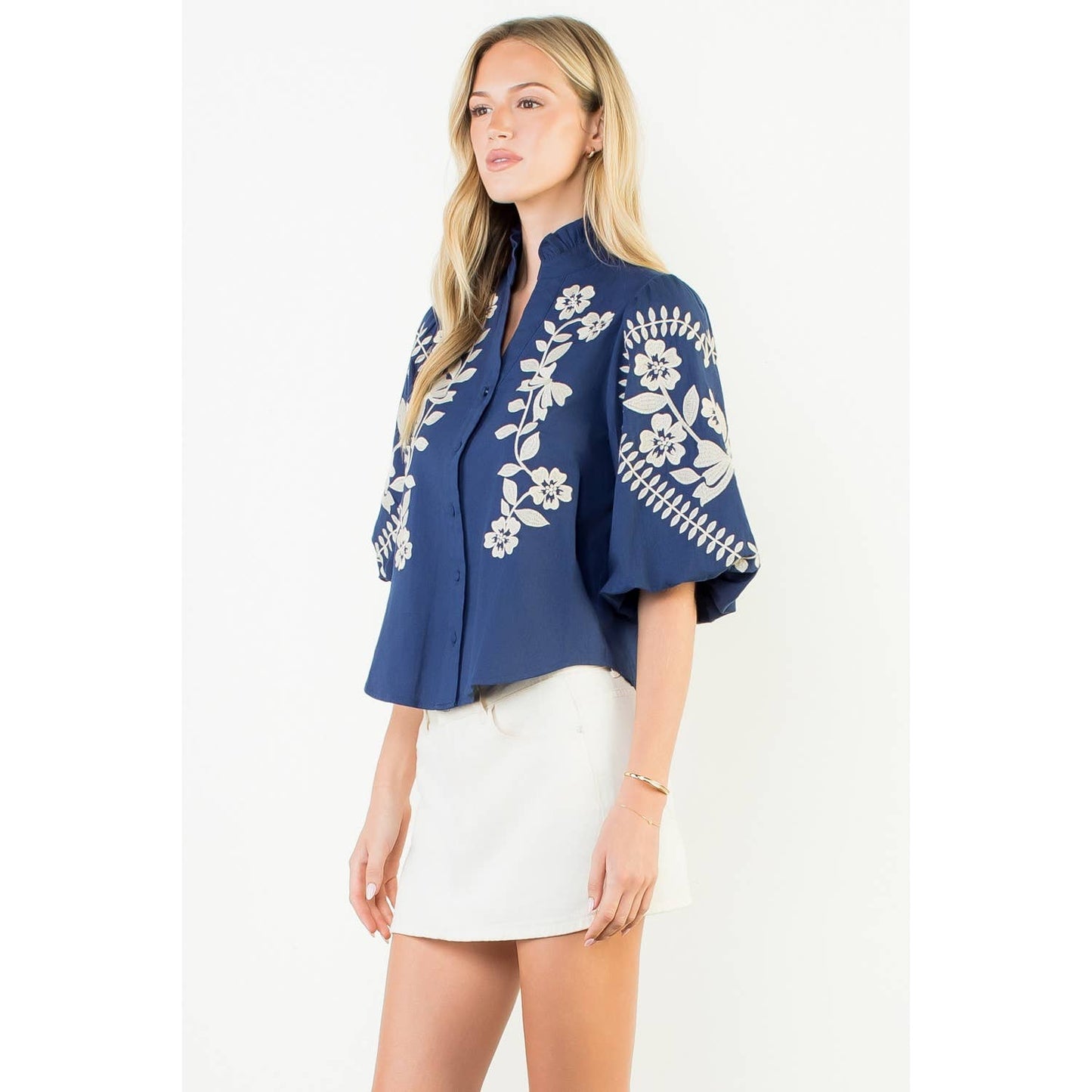 Arden Floral Embroidery Top