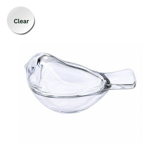 Amber Glass Bird Dice Dish