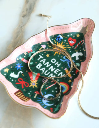 Colorful Christmas Tree Dice Dish