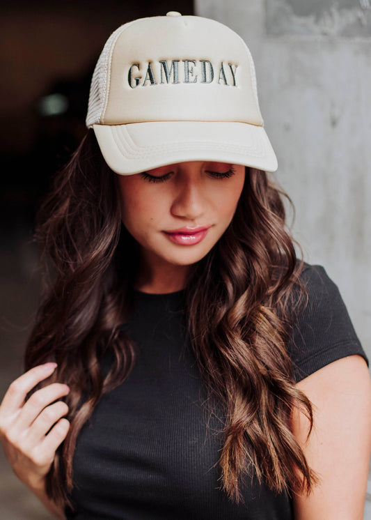 Tan Game Day Trucker Hat