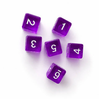 Pretty Purple Jelly Mahjong Specialty Dice