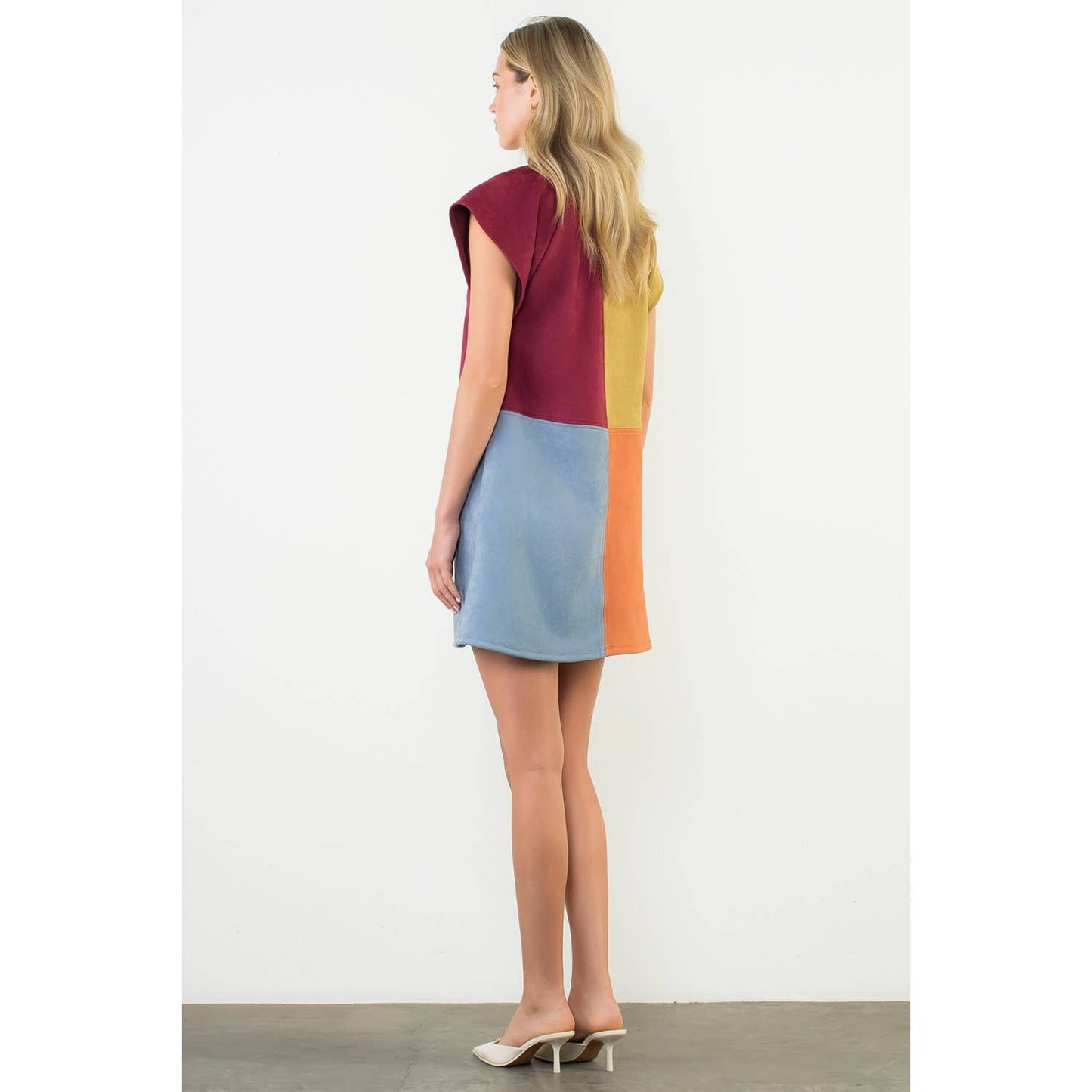 Tara Short Sleeve Color block Dress