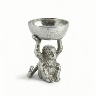 Small Silver Monkey Dice Dish
