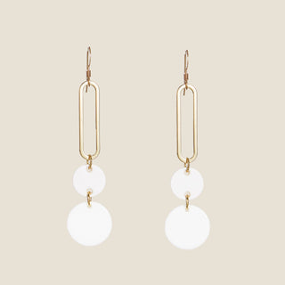 White Stevies Earrings
