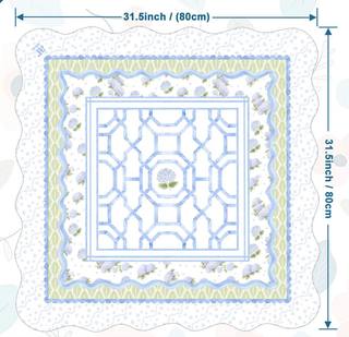 Hamptons Hydrangea Mahjong Mat (Preorder)