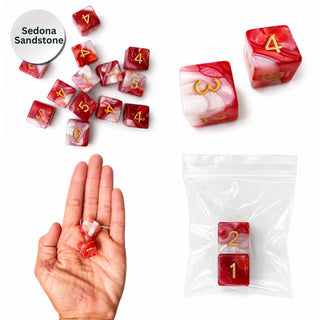 Pearl Dice Mahjong Specialty Dice Gift Ready: Sedona Sandstone
