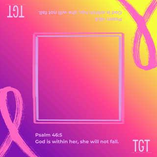 Strength & Hope Mahjong Mat - Breast Cancer Awareness (Psalm 46:5, NIV)