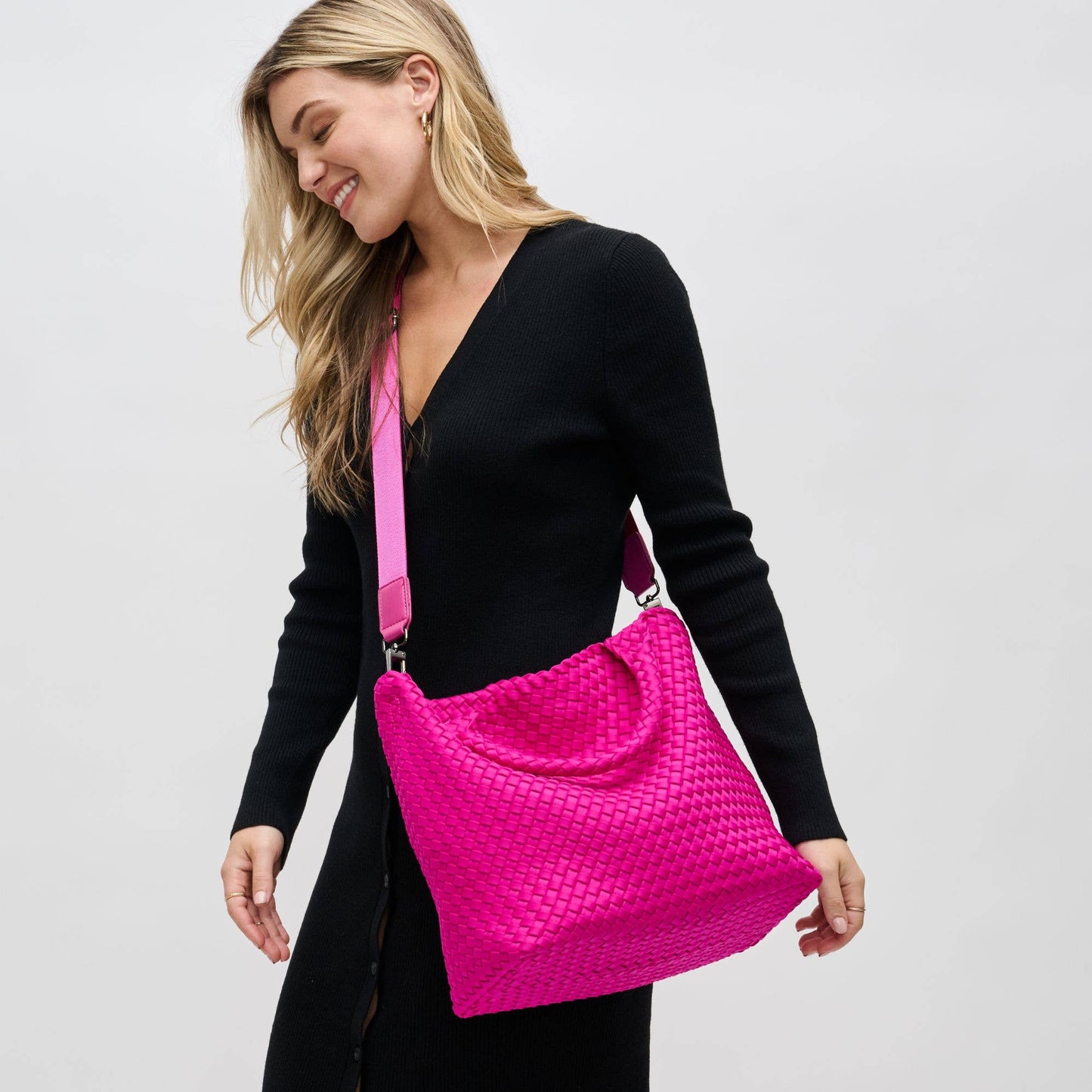 Sky's The Limit - Medium Woven Neoprene Tote: Black