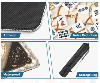 The Derby Day Mahjong Mat | Equestrian Collection: 33" x 33"