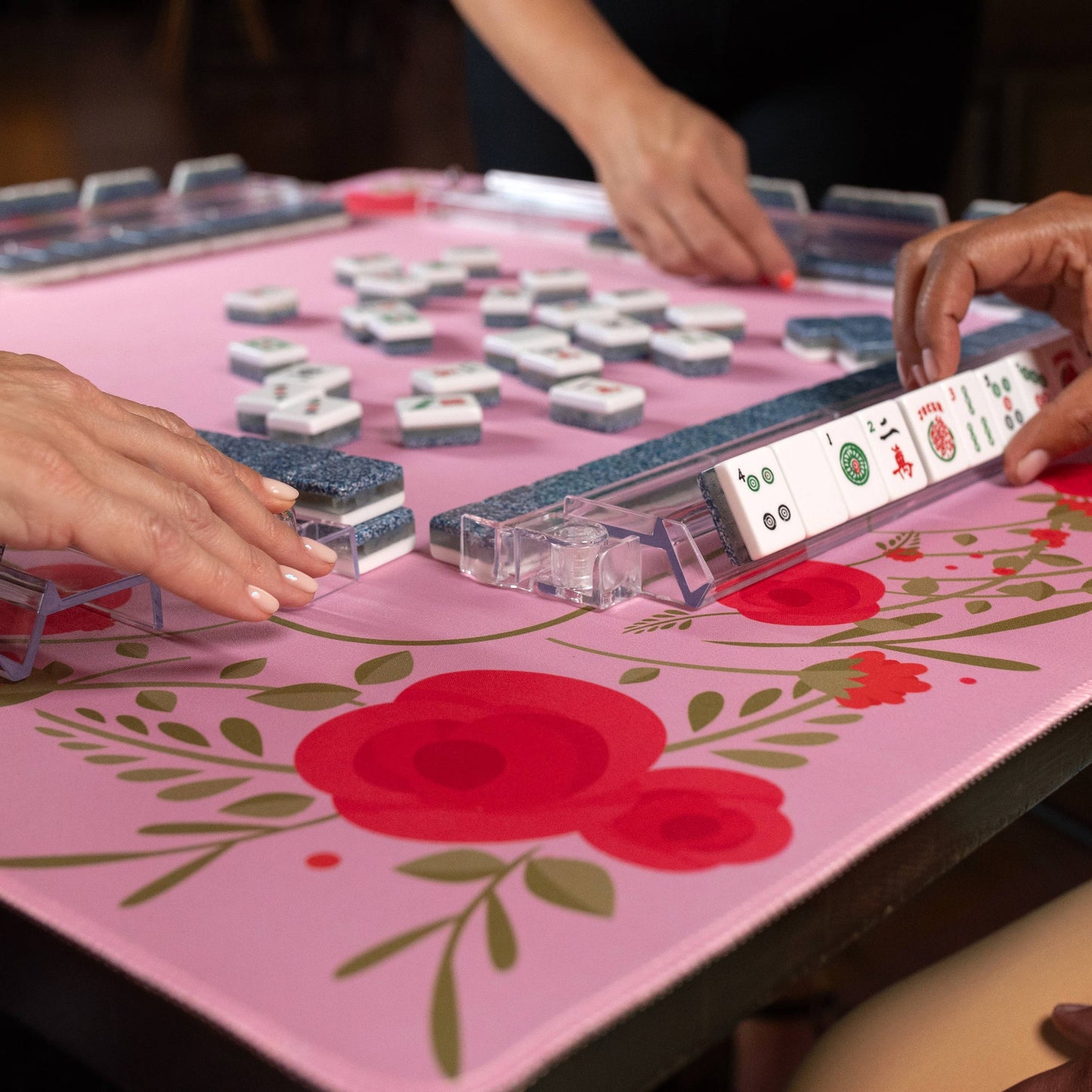 Mahjong Pink Rose Mat