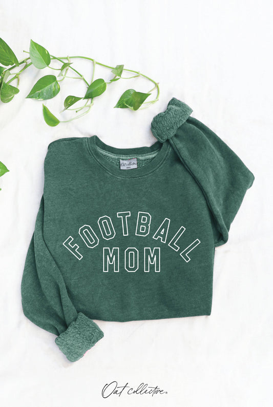 FOOTBALL MOM Mineral Graphic Sweatshirt: DUSTY FOREST