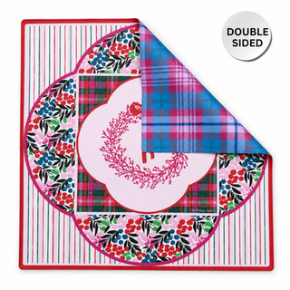 Very Merry Wreath Double-Sided Leatherette Mahjong Mat