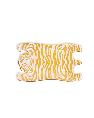 Tiger Shaped Trinket Dish    Light Pink/Gold    4x6