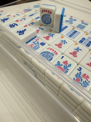 Mahjong Tiles - Bubble Pop – American Mahjong Tile Set (166 Tiles) 2-Color Blue