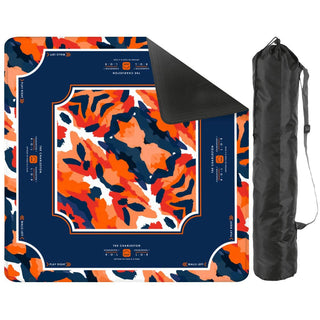 Game Day Mahjong Mat: Orange & Navy