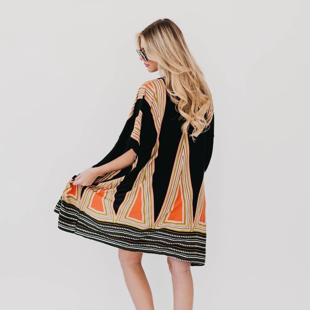 In The City Of Paradise Kimono: Navy