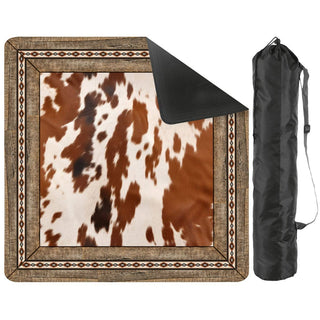 Cowhide Western Mahjong Mat