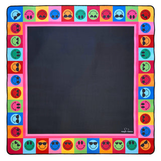 Margo Rebecca Black Smiley Mahjong Mat