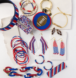 Bracelet Stack Game Day  Red + White + Blue Wholesale