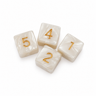 Ivory Pearl Mahjong Dice (Set of 2)