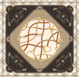 The Derby Day Mahjong Mat | Equestrian Collection: 33" x 33"