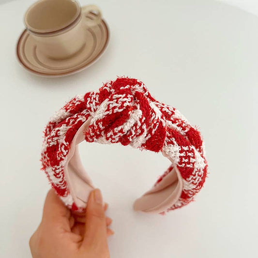 Red Plaid Headband