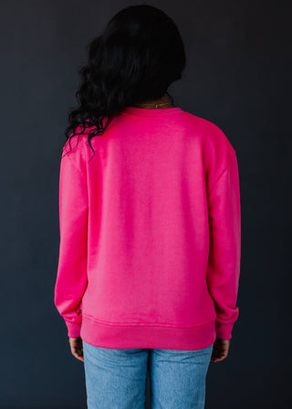 Cheers Sweatshirt: Bright Pink