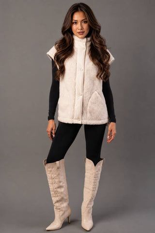 Ivory Fleece Vest