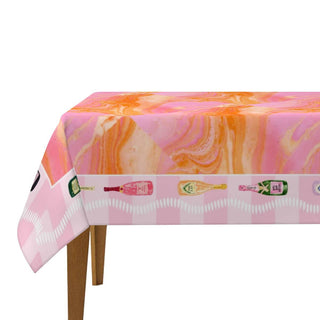 Poppin Champagne Border Tablecloth