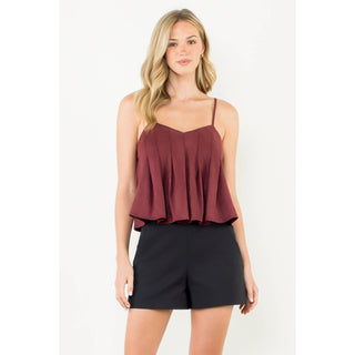 Suede Tank Top: WINE / XS-S-M-L(1-2-2-1)