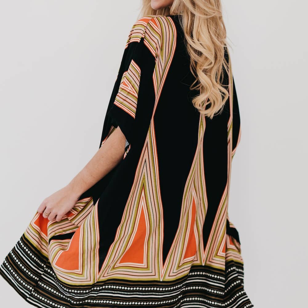 In The City Of Paradise Kimono: Navy