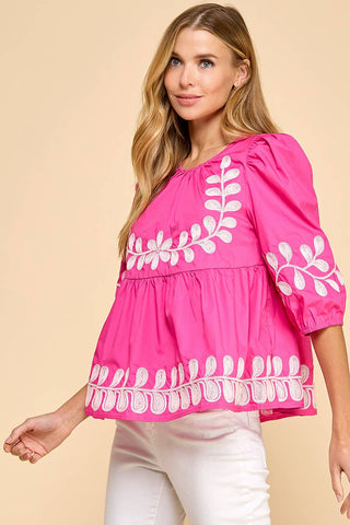 Ansley Top: Pink
