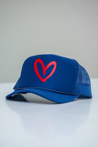 Imperfect Heart Trucker Hat - Classic Colorways: Camo/Red