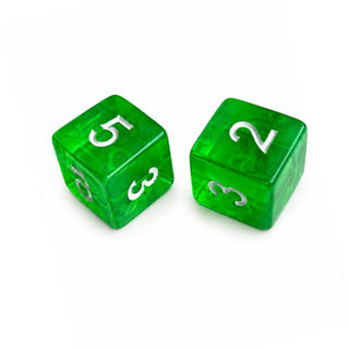 Colorful Jelly Translucent Mahjong Dice Gift Ready : Lagoon Green