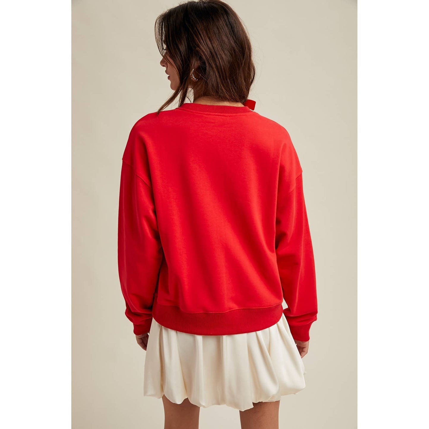 'MERRY' SEQUIN SWEATSHIRT / WL25-11086: GREEN/GOLD / S