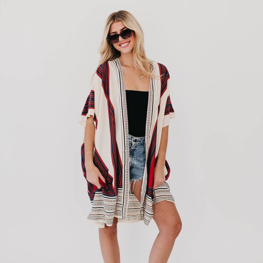 In The City Of Paradise Kimono: Cream