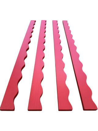 Wavy Mahjong Rack Pusher Set - Red