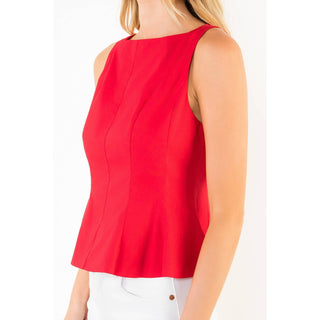 Sleeveless Peplum Top: YELLOW / XS-S-M-L(1-2-2-1)