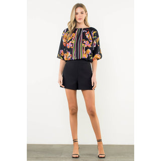 Lenora Floral Puff Sleeve Blouse