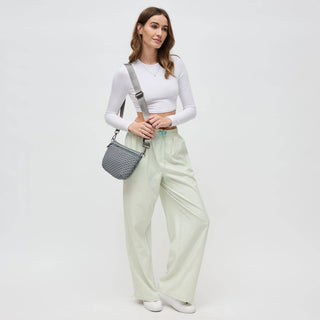 Ethereal - Woven Neoprene Crossbody Bag: Nude