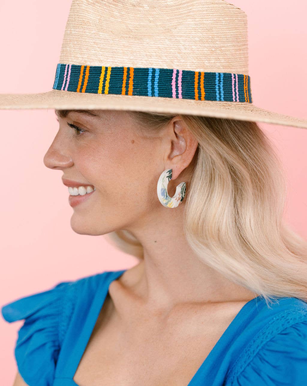 Alexis Stripe Palm Hat