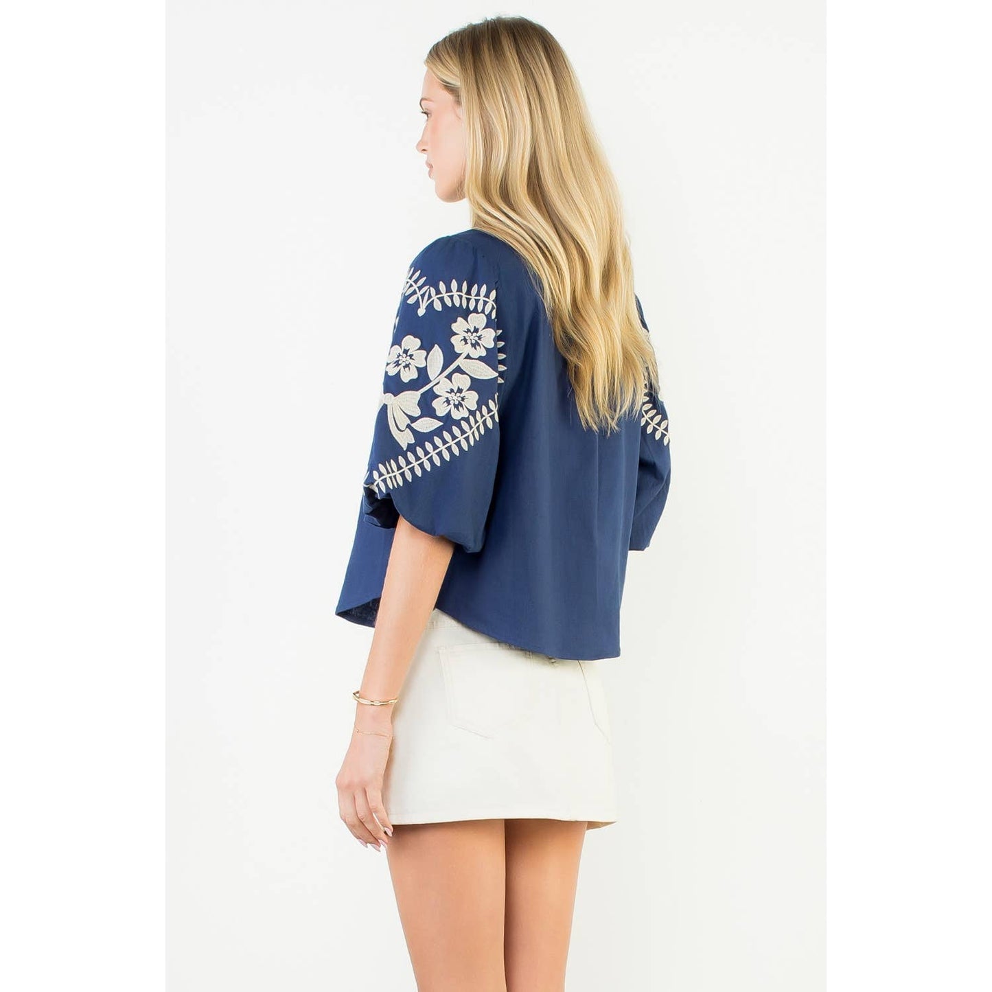 Arden Floral Embroidery Top