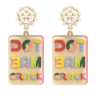 Dot Bam Crack Mahjong Earrings