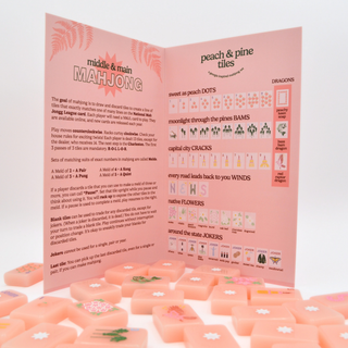 Peach & Pine Tiles- A Georgia Inspired Mahjong Set