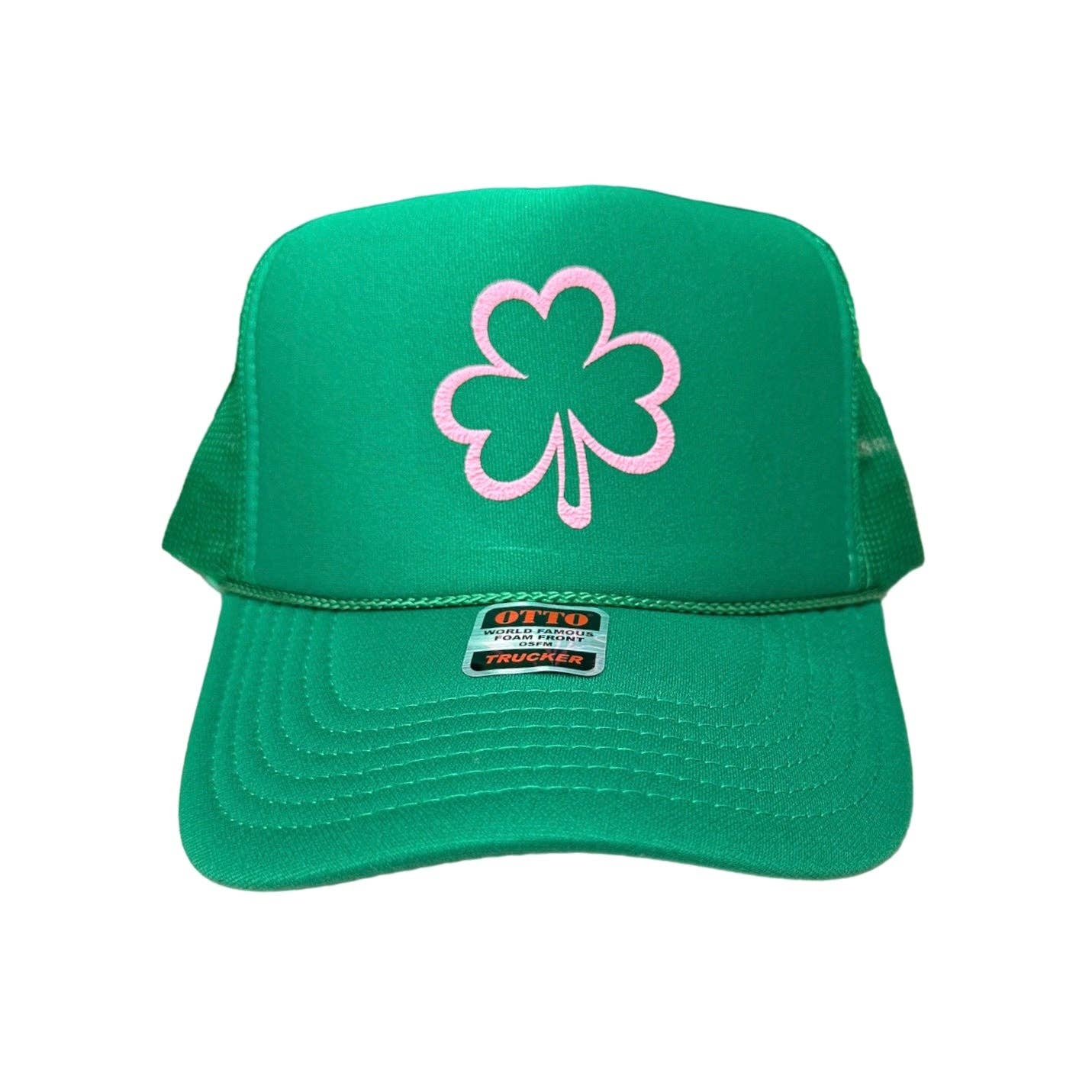 Shamrock Trucker Hat- Green/Pink