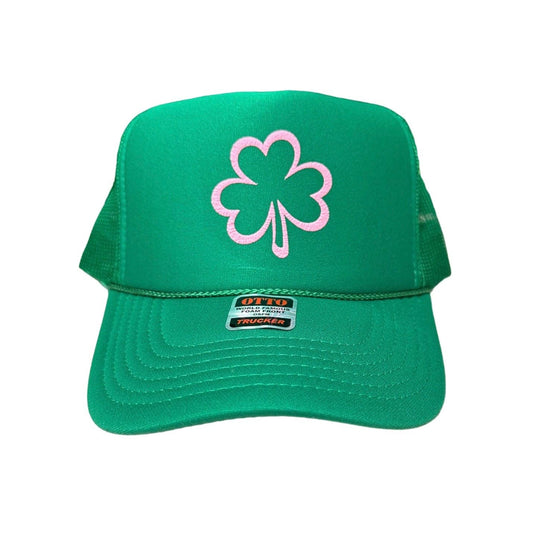 Shamrock Trucker Hat- Green/Pink