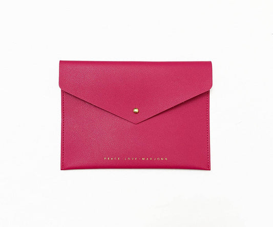 Mahjong Card Clutch: Magenta - Large Size
