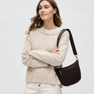 Ethereal - Woven Neoprene Crossbody Bag: Wine